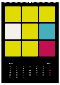 Fotokalender Farbflächen ROTH-Design Geschenkideen